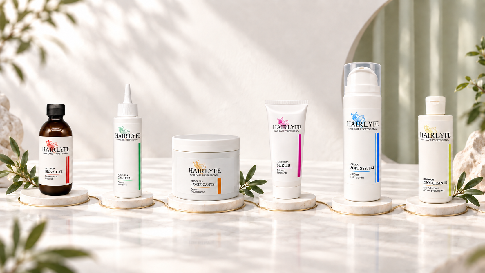 Prodotti professionali Hairlyfe per la cura di cute e capelli
